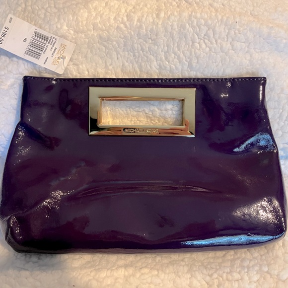 NWT Michael Kors Purple Berkley Clutch - Picture 8 of 13
